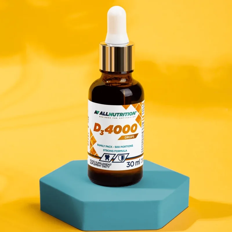 Allnutrition D3 4000 + K2 Drops, vitamina D 100 µg + vitamina K 100 µg, picături, 30 ml — preț și oferte