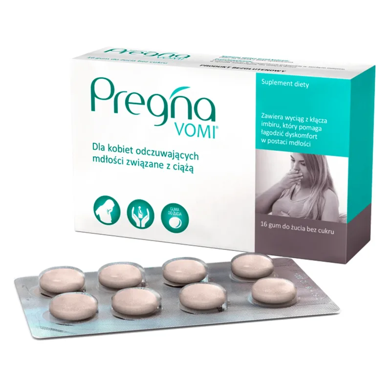 Pregna Vomi, gumă de mestecat, 16 bucăți — preț și oferte