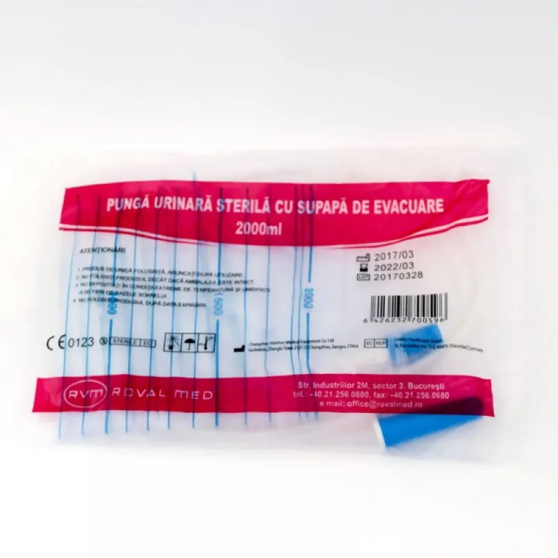 Pungi urinare cu evacuare 2000ml MINUT — preț și oferte
