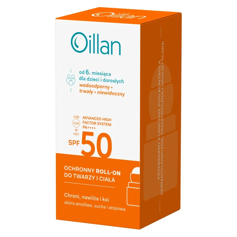 Oillan Sun, roll-on de protecție pentru față și corp, SPF 50, 50 ml — preț și oferte