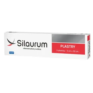 Silaurum, plasturi cicatrici din silicon, 5 cm x 30 cm, 5 bucăți