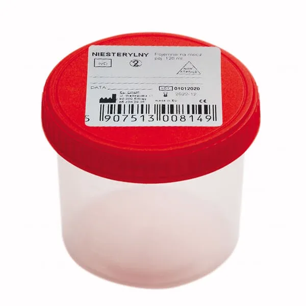 Recipient pentru sumar de urină cu capac cu șurub, versiune nesterilă, 120 ml — preț și oferte