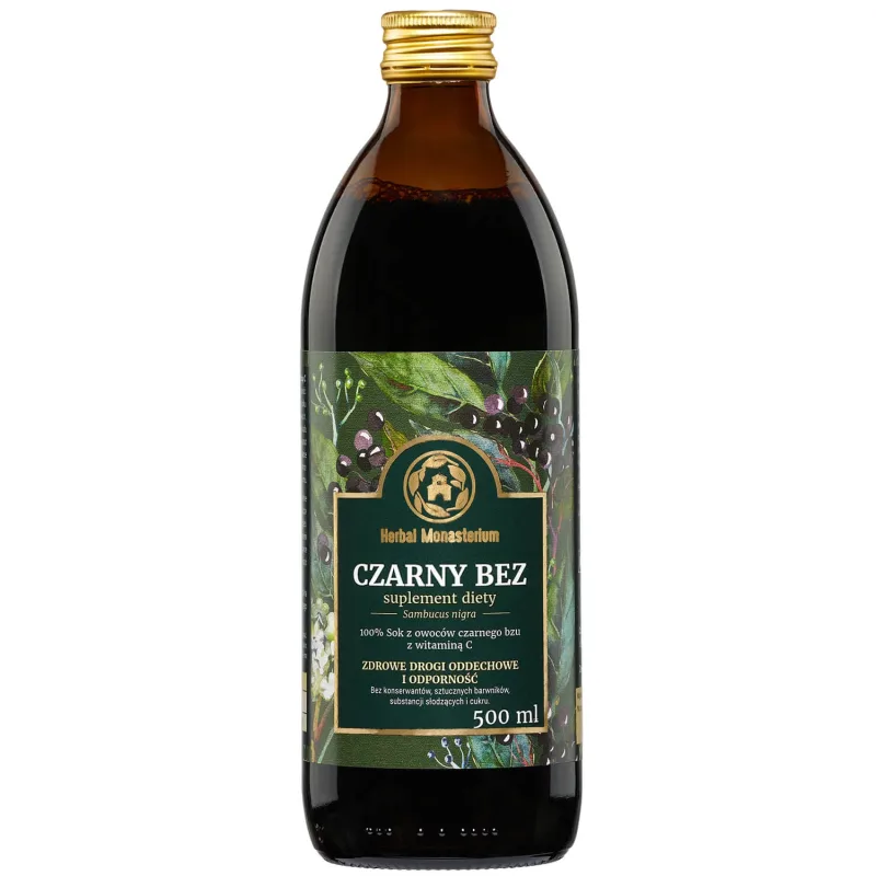 Herbal Monasterium Elderberry, 100% suc cu vitamina C, 500 ml — preț și oferte