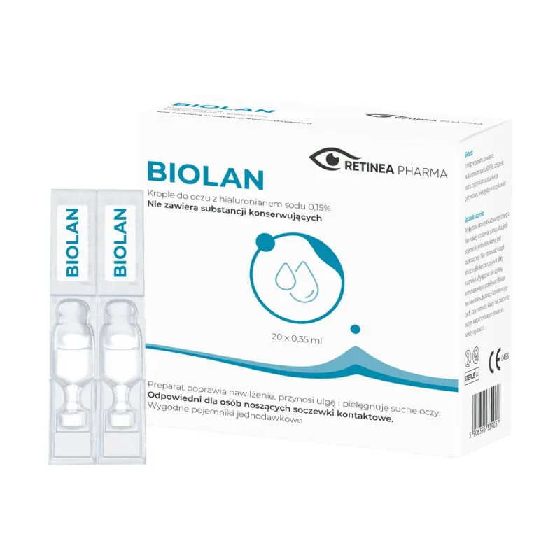 Biolan, picături pentru ochi, 0,35 ml x 20 minims — preț și oferte