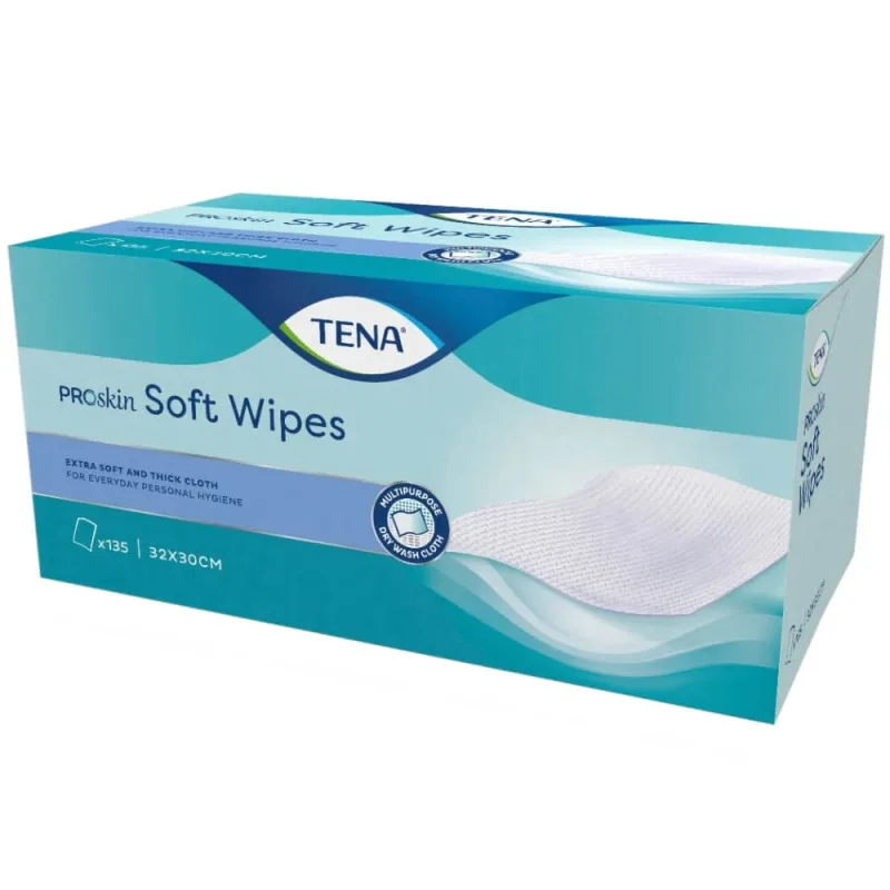 Tena Soft Wipes ProSkin, șervețele de curățare, 135 unități — preț și oferte