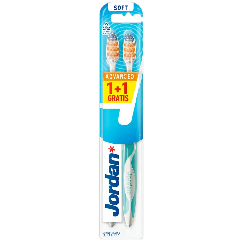 Jordan Advanced, Soft, periuță de dinți, 2 bucăți — preț și oferte