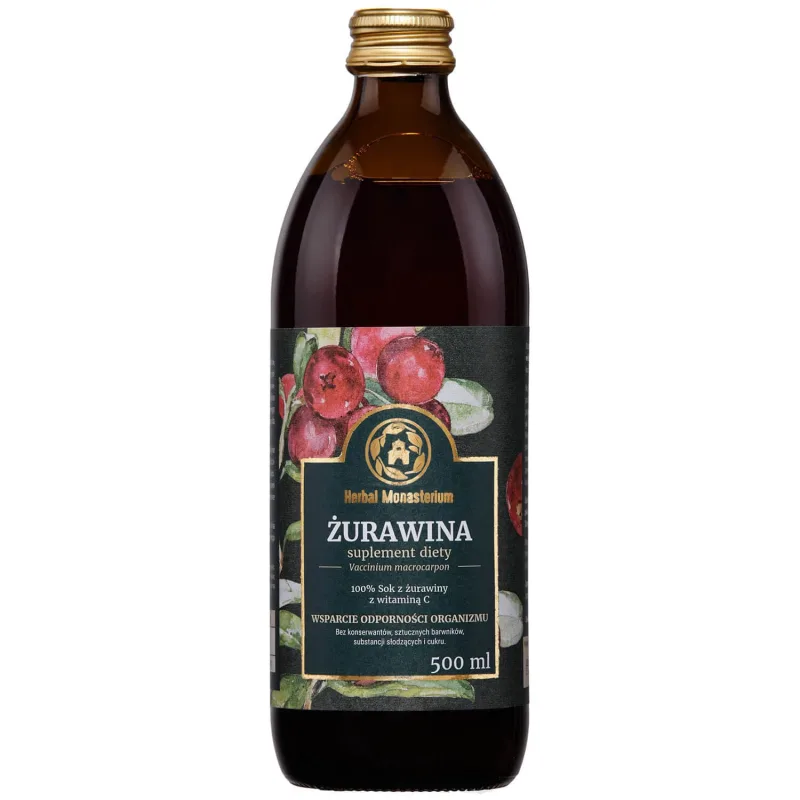 Herbal Monasterium Cranberry, 100% suc cu vitamina C, 500 ml — preț și oferte