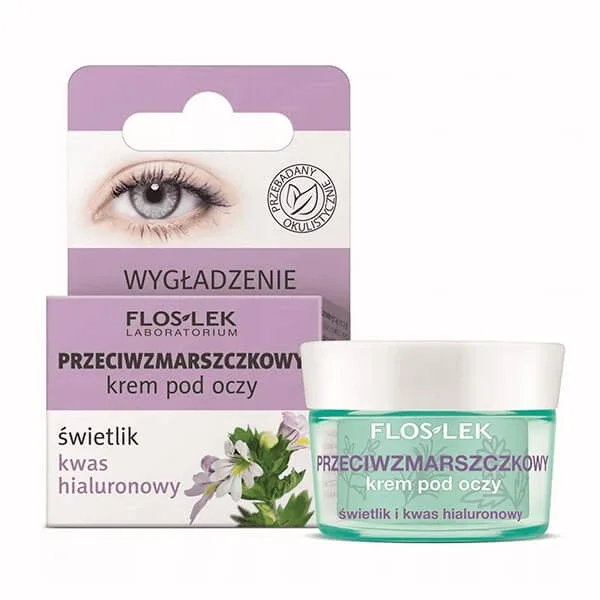 Flos-Lek, Cremă de ochi antirid, echinacea și acid hialuronic, 15 ml — preț și oferte