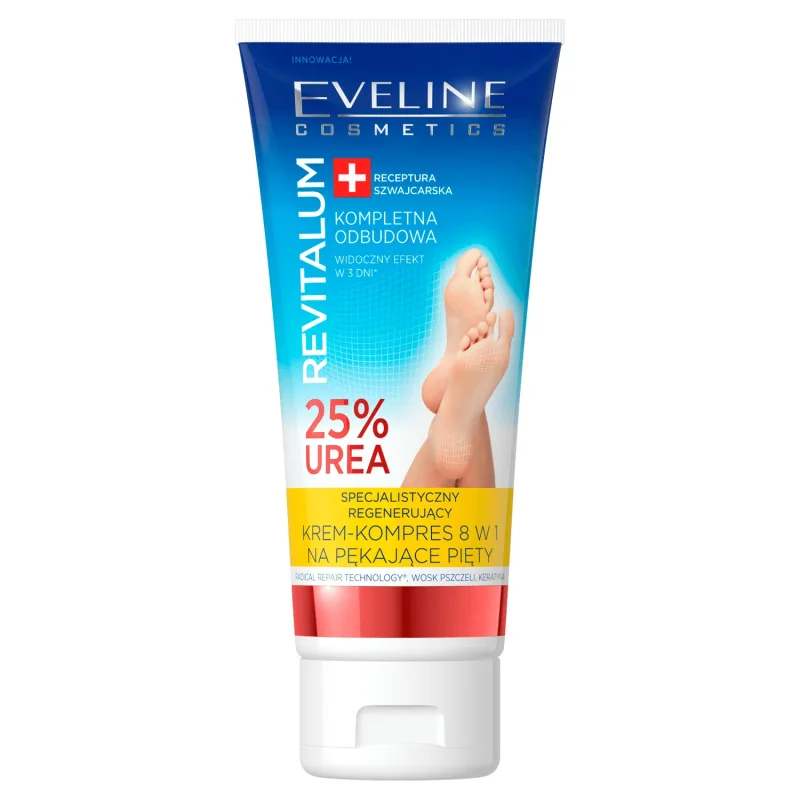 Eveline Cosmetics Revitalum, Cremă-compresă 8 în 1 regeneratoare specializată pentru călcâiele crăpate, 100 ml — preț și oferte