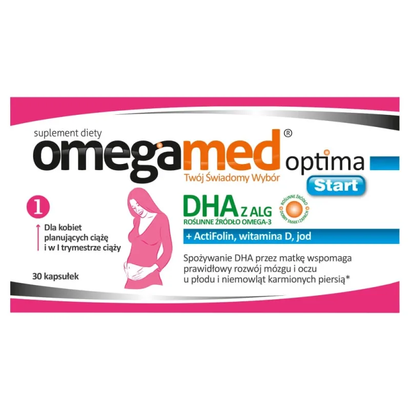 Omegamed Optima Start DHA cu alge pentru femeile care planifică sarcina și în primele luni de sarcină, 30 capsule — preț și oferte