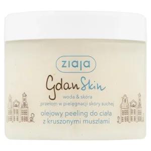 Ziaja GdanSkin, Exfoliant de corp cu ulei cu coji zdrobite, 300 ml