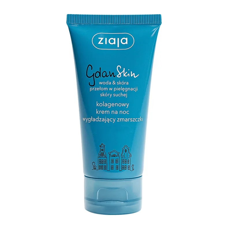 Ziaja GdanSkin, cremă de noapte cu colagen, netezirea ridurilor, 50 ml — preț și oferte