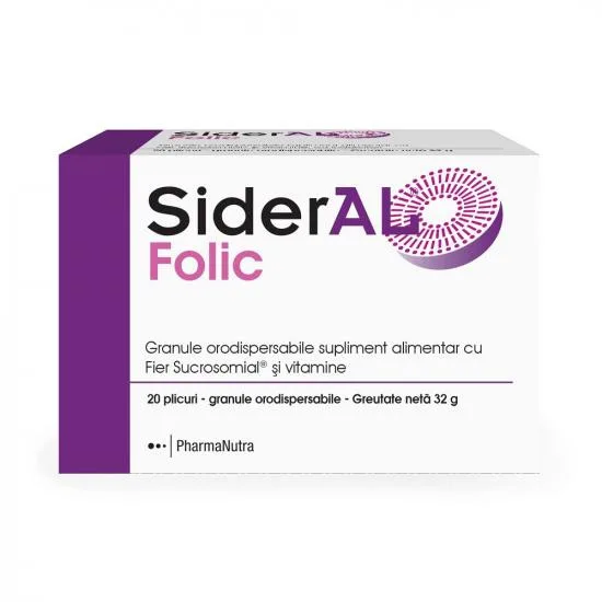 SiderAL Folic, 20 plicuri, Solacium Pharma — preț și oferte