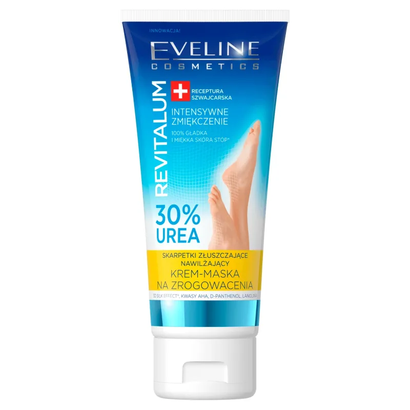 Eveline Cosmetics Revitalium, șosete exfoliante, cremă-mască hidratantă pentru picioare pentru keratoză, 100 ml — preț și oferte