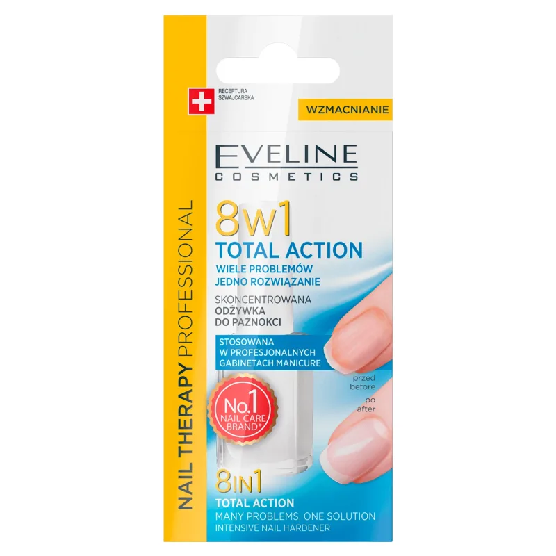 Eveline Cosmetics Nail Therapy Professional, balsam de unghii 8 în 1, 12 ml — preț și oferte