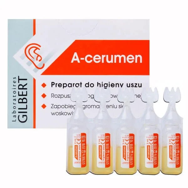 A-Cerumen, preparat pentru igiena urechilor pe 6 luni, 2 ml x 5 fiole — preț și oferte