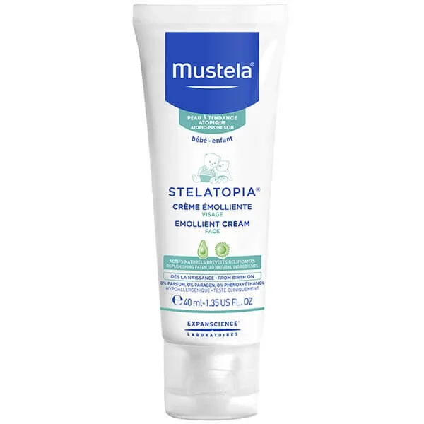 Mustela Stelatopia, Cremă de față emolientă, piele atopică, 40 ml — preț și oferte