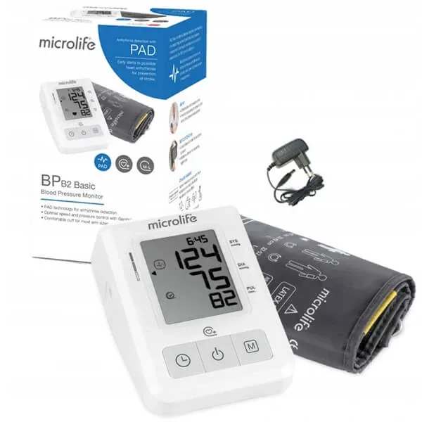 Microlife BP B2 Basic, monitor automat de tensiune arterială pentru brațul superior, cu sursă de alimentare — preț și oferte
