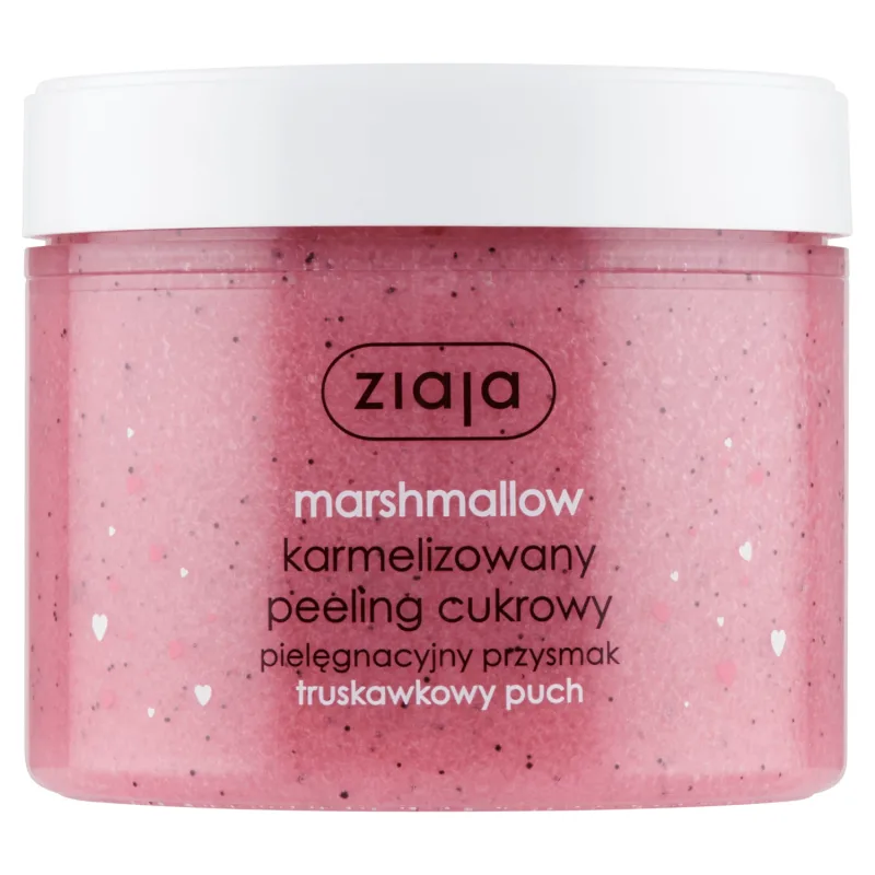 Ziaja Marshmallow, scrub de zahăr caramelizat, puf de căpșuni, 300 ml — preț și oferte