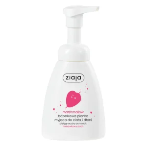 Ziaja Marshmallow, Spumă de curățare cu bule pentru corp și mâini, Căpșuni, 250 ml