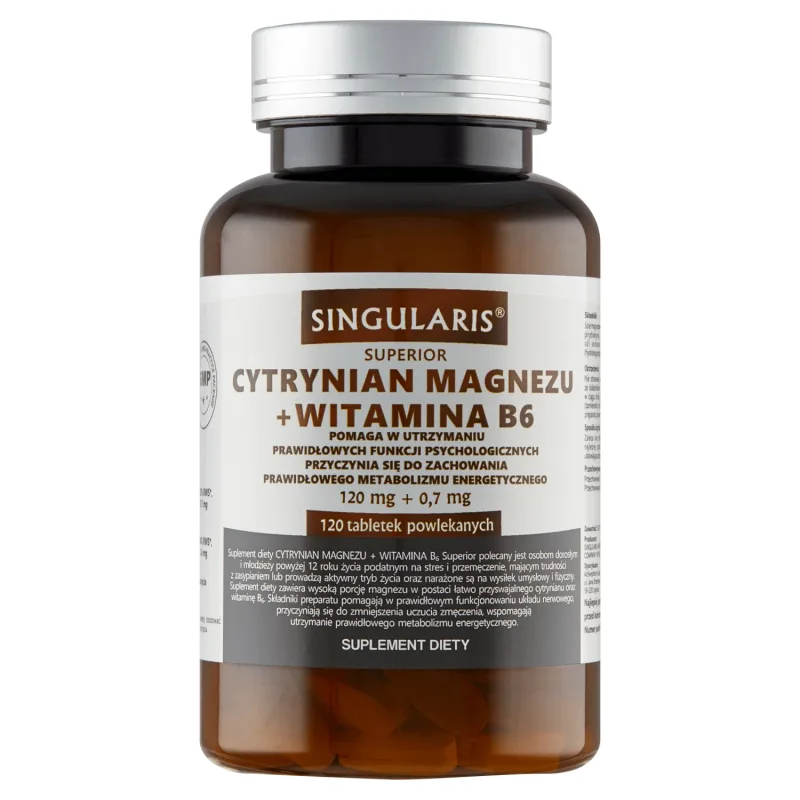 Singularis Superior Magnesium Citrate + Vitamina B6, 120 comprimate filmate — preț și oferte