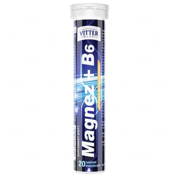 Magneziu + Vitamina B6, Vitter Blue, 20 comprimate efervescente — preț și oferte