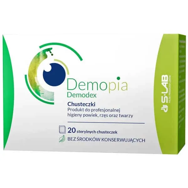 Demopia Demodex, șervețele pentru igiena profesională a pleoapelor, genelor și feței, 20 bucăți — preț și oferte