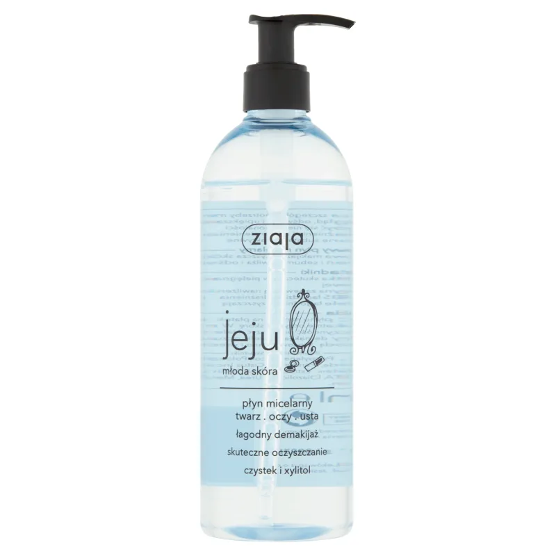 Ziaja Jeju, Lichid micelar pentru față, ochi și buze, Demachiant delicat, 390 ml — preț și oferte