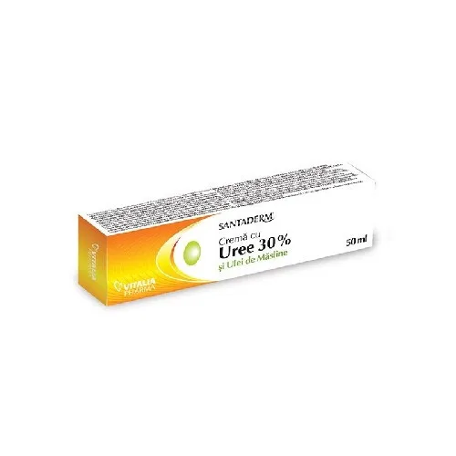 Crema cu uree 30 % si ulei de masline, 50 ml, Santaderm VIVA PHARMA — preț și oferte