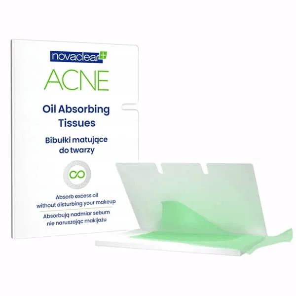 Novaclear Acne, hârtie de tamponare facială matifiantă, 50 de bucăți — preț și oferte