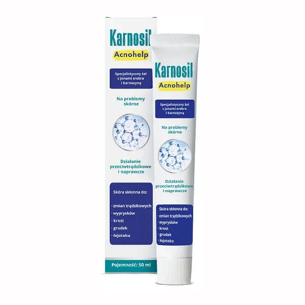 Karnosil Acnohelp, gel cu ioni de argint și carnosină, 50 ml — preț și oferte