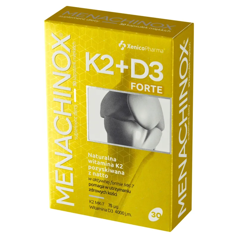 Menachinox K2 + D3 4000 UI Forte, 30 capsule moi — preț și oferte