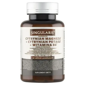 Singularis Superior Citrat de magneziu + Citrat de potasiu + Vitamina B6, 60 comprimate filmate