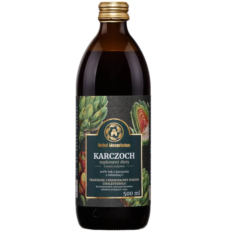 Herbal Monasterium Artichoke, 100% suc cu vitamina C, 500 ml — preț și oferte