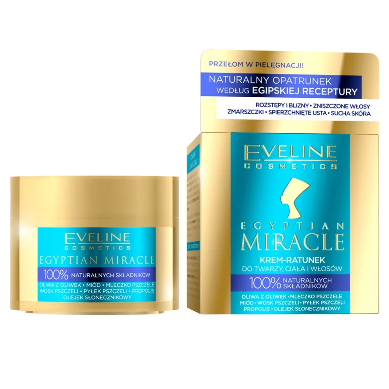 Eveline Cosmetics Egyptian Miracle, Cremă hidratantă-regeneratoare-rezervantă pentru față, corp și păr, 40 ml — preț și oferte