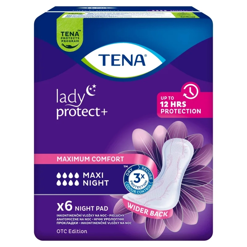Tena Lady, tampoane sanitare urologice, Maxi Night, 6 buc. — preț și oferte