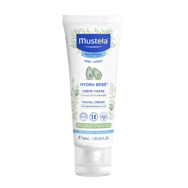 Mustela Bebe Enfant HydraBebe, Cremă de față, de la naștere, 40 ml — preț și oferte