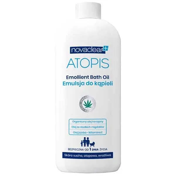 Novaclear Atopis, emulsie de baie din ziua 1, piele uscată, atopică, sensibilă, 500 ml — preț și oferte