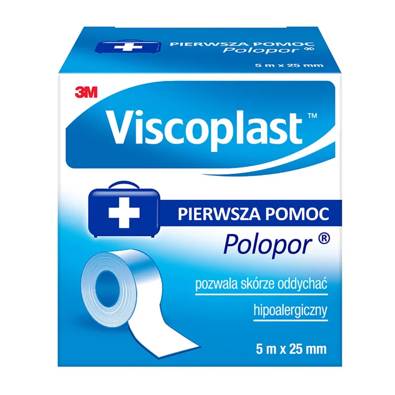 Viscoplast Polopor, adeziv nețesut, 5 m x 25 mm, 1 bucată — preț și oferte