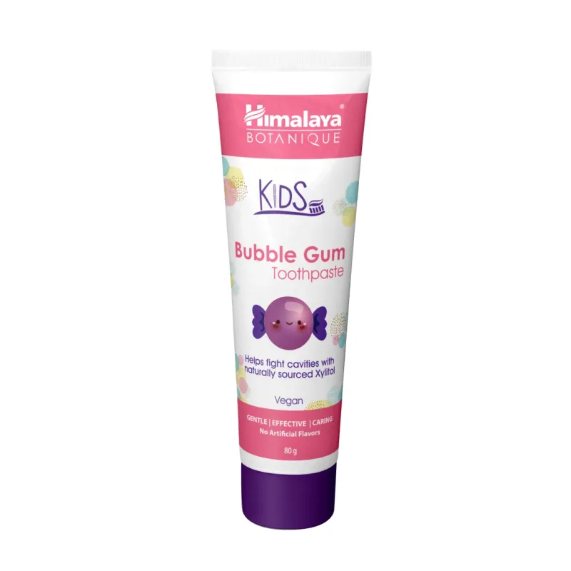 Himalaya Botanique Kids, pastă de dinți botanică pentru copii, Bubble Gum, 80 g — preț și oferte