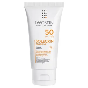 Iwostin Solecrin Sensitive, Emulsie protectoare calmantă SPF 50, piele sensibilă, 100 ml