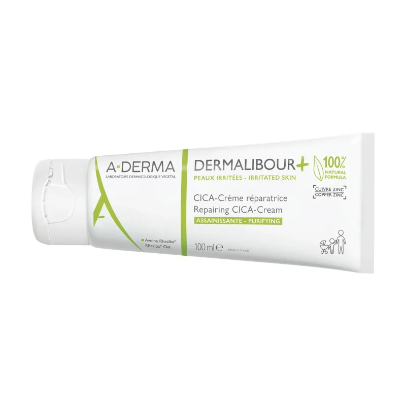 A-Derma Dermalibour+ Cica, Cremă regeneratoare pentru ten iritat, din ziua 1, 100 ml — preț și oferte