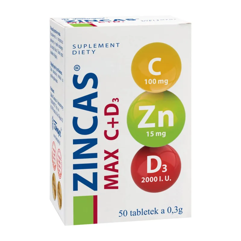 Zincas Max C + D3, 50 comprimate Farmapol — preț și oferte