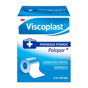Viscoplast Polopor, adeziv nețesut, 5 m x 50 mm, 1 bucată