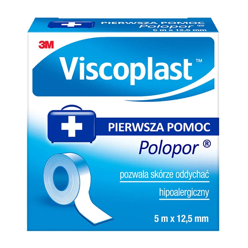 Viscoplast Polopor, adeziv nețesut, 5 m x 12,5 mm, 1 bucată — preț și oferte