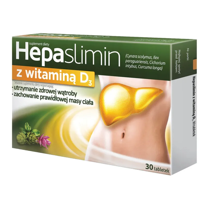 Hepaslimin cu vitamina D3, 30 comprimate filmate — preț și oferte