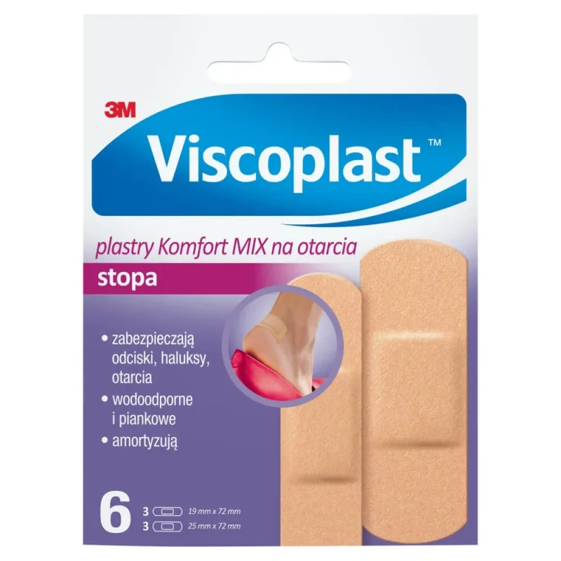 Viscoplast Foot, plasturi Comfort Mix pentru escoriații, 6 bucăți — preț și oferte
