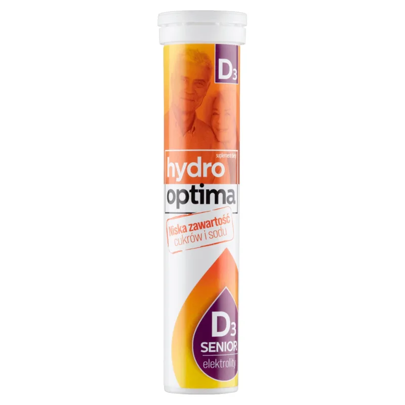 HydroOptima Senior D3, electroliți + vitamina D, 20 comprimate efervescente — preț și oferte