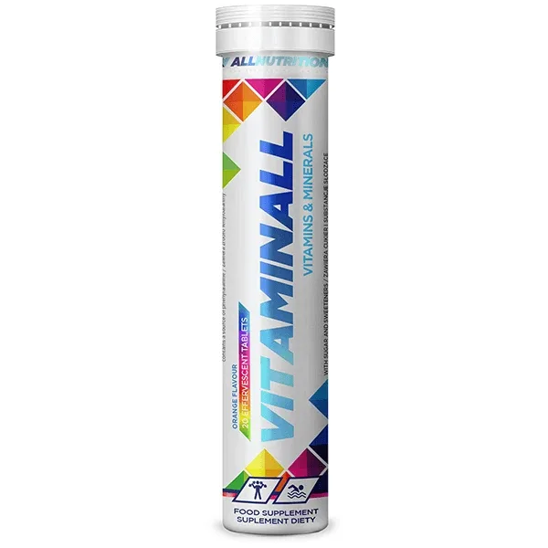 Allnutrition Vitaminall, vitamine și minerale, aromă de portocale, 20 comprimate efervescente — preț și oferte