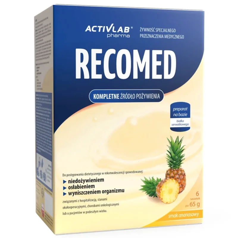 ActivLab Pharma RecoMed, preparat nutritiv, ananas, 65 g x 6 plicuri — preț și oferte